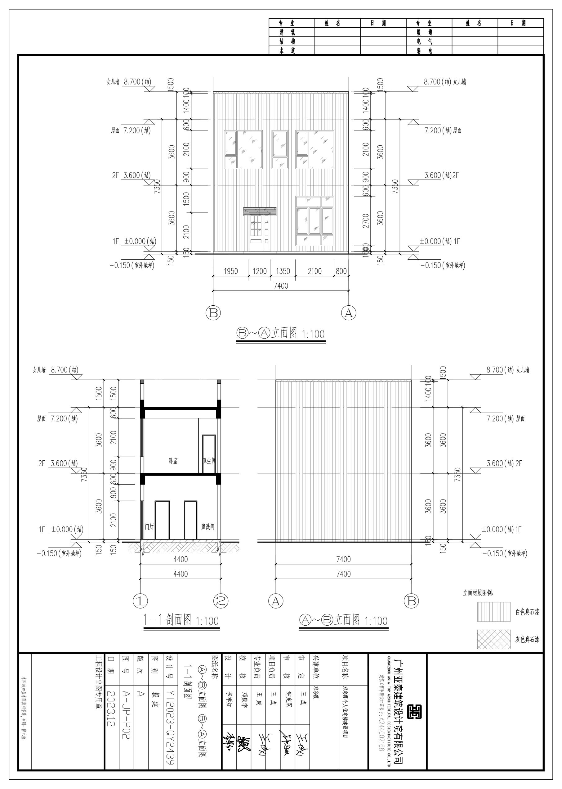 鄧彩霞個人住宅樓建設(shè)項目_A~B立面圖 B~A立面圖 1-1剖面圖.jpg