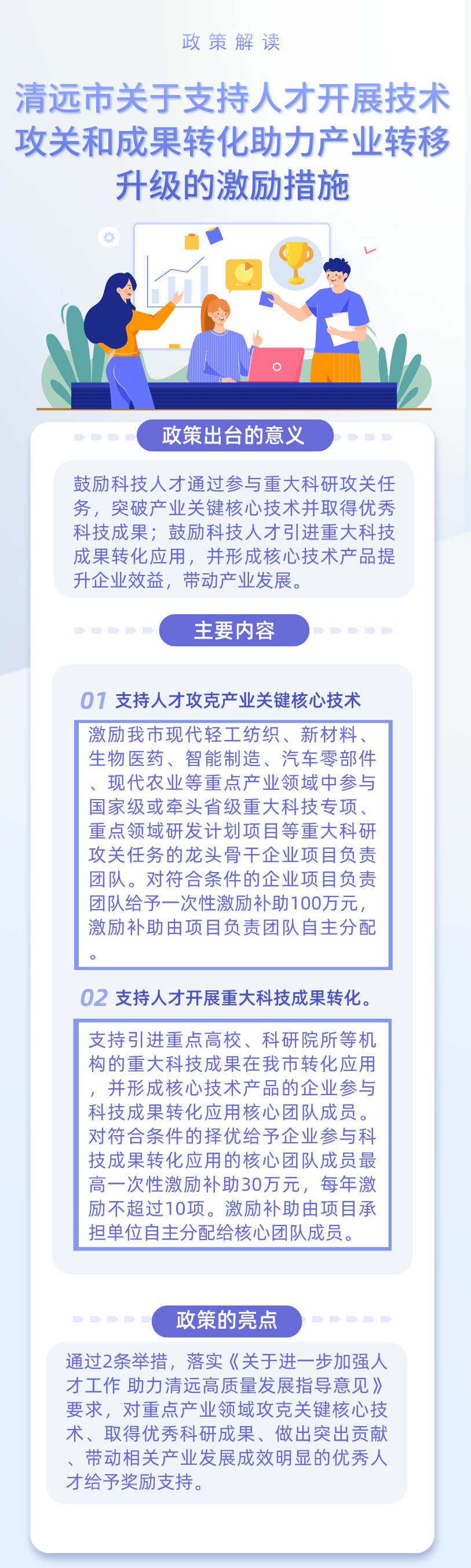 一圖讀懂《清遠市關(guān)于支持人才開展技術(shù)攻關(guān)和成果轉(zhuǎn)化助力產(chǎn)業(yè)轉(zhuǎn)移升級的激勵措施》.jpg